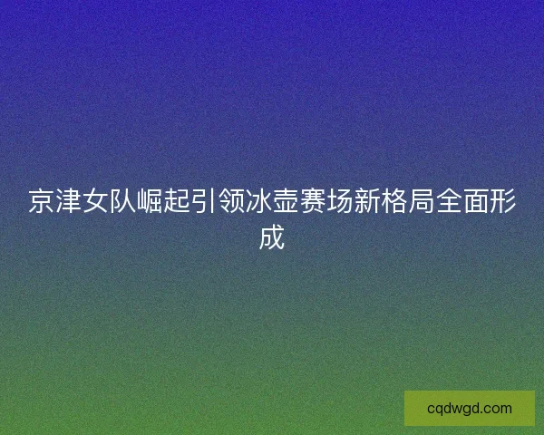 京津女队崛起引领冰壶赛场新格局全面形成